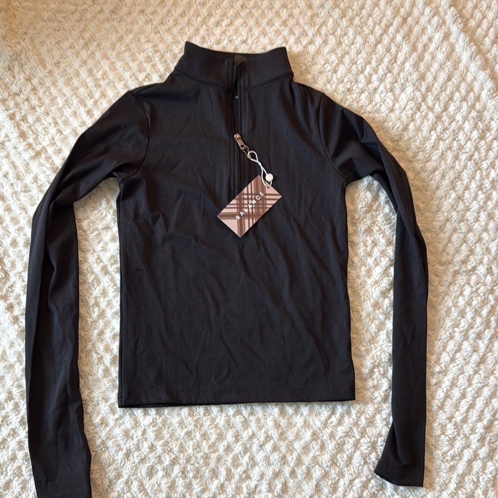 Balance Athletica Black Quarter Zip Pullover